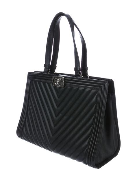 chevron boy chanel|Chanel boy shopping tote.